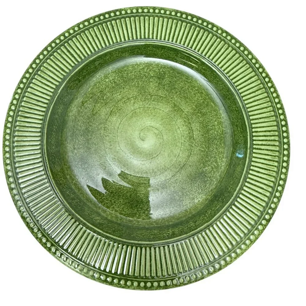 Melamine Plastic Dinner Plates Set of 4 French Country Blue Green Yellow Red 11